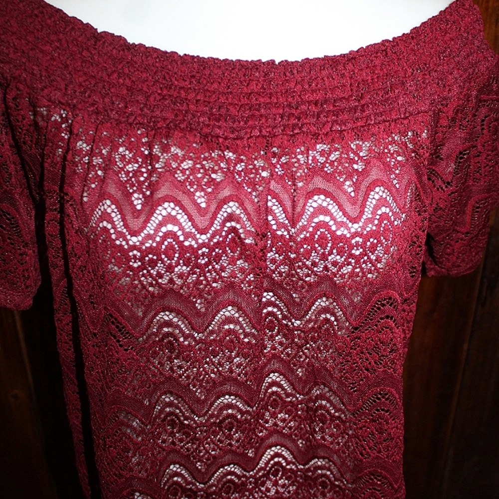 Ultra flirt Off The Shoulder Peasant Blouse